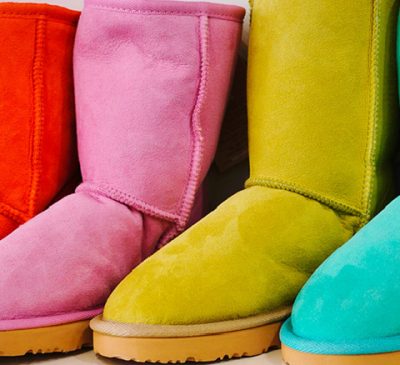 Lammfellboots mit unterschiedlich hohen Schäften